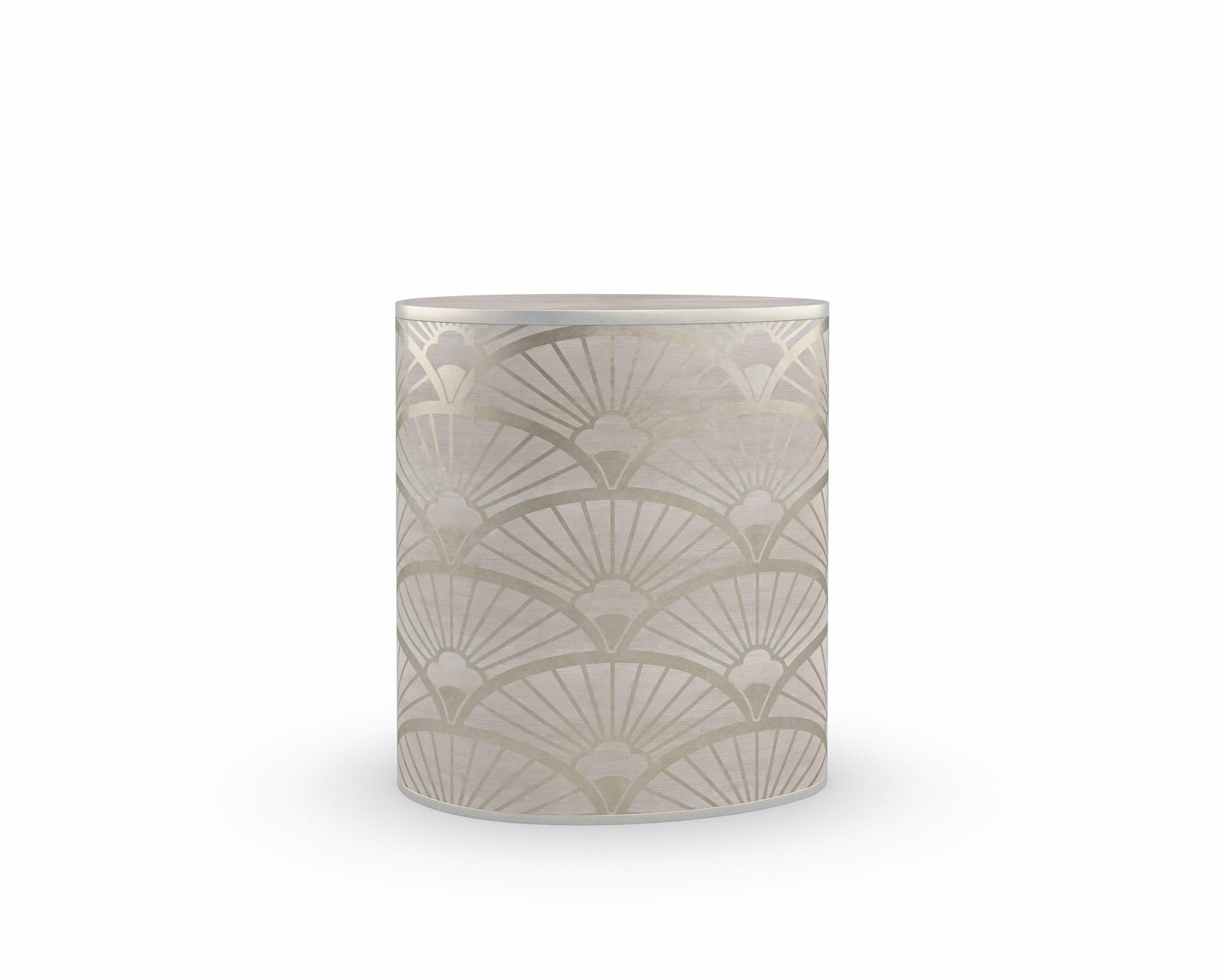 

    
Spot End Table w/ Soft Radiance Stencil Pattern LILLIAN by Caracole
