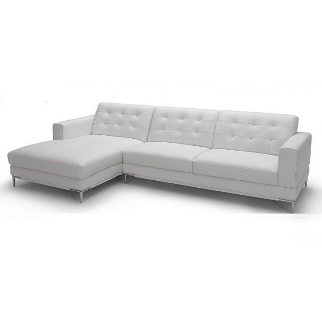 Contemporary Sectional Sofa 1365 SKU17891 in White Leather