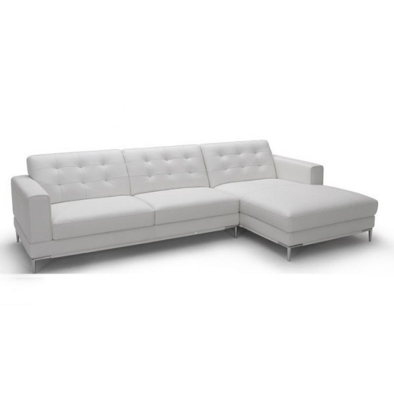 Contemporary Sectional Sofa 1365 SKU17891 in White Leather