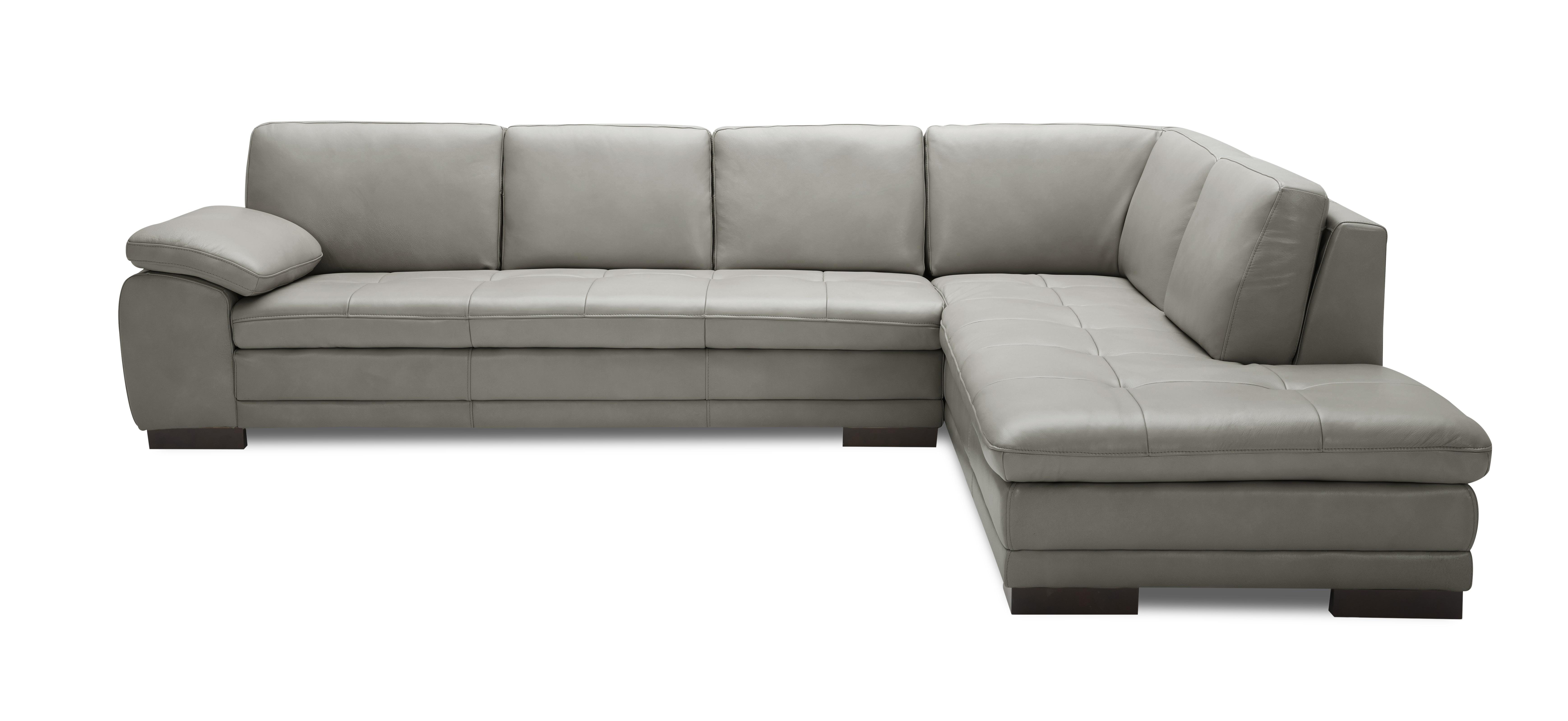 Contemporary Sectional Sofa 625 SKU17544311312859 in Gray Leather
