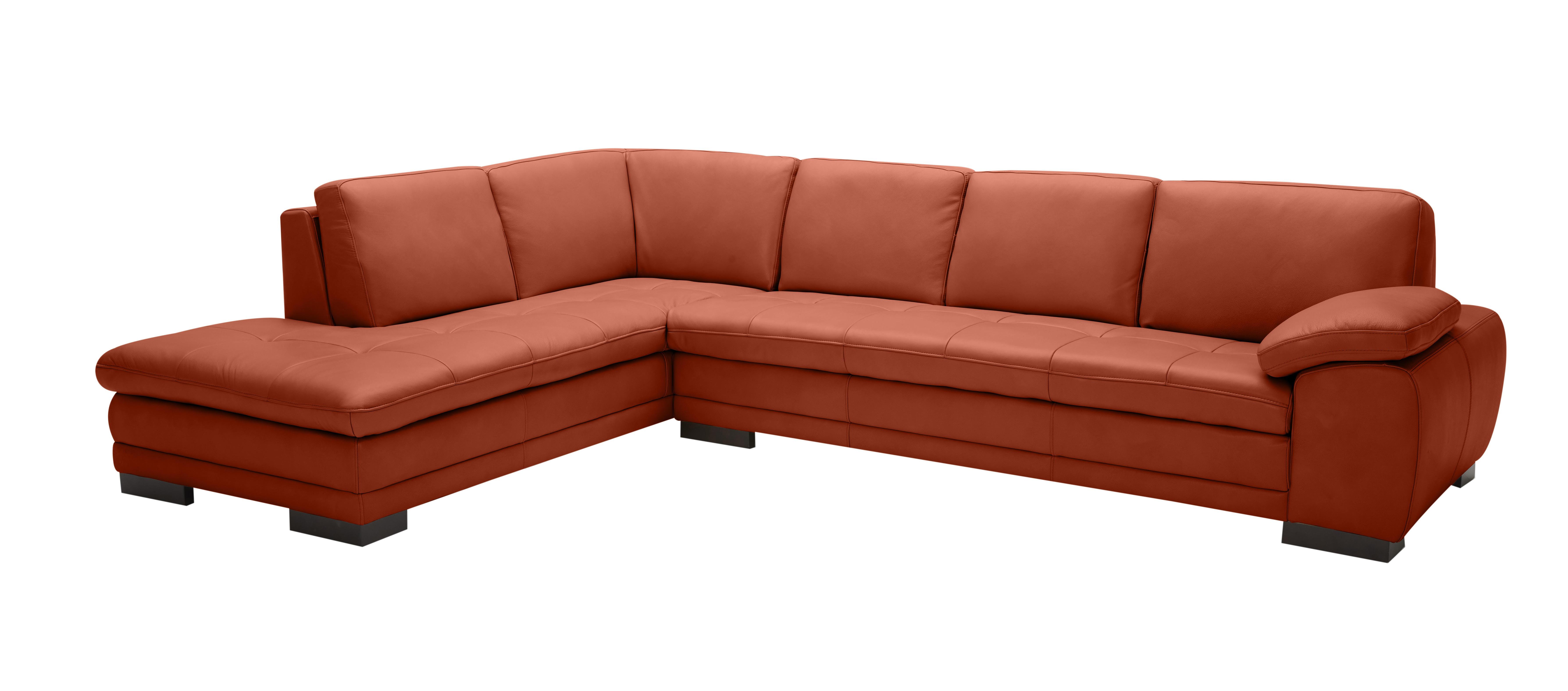 Contemporary Sectional Sofa 625 SKU175443111 in Orange Leather