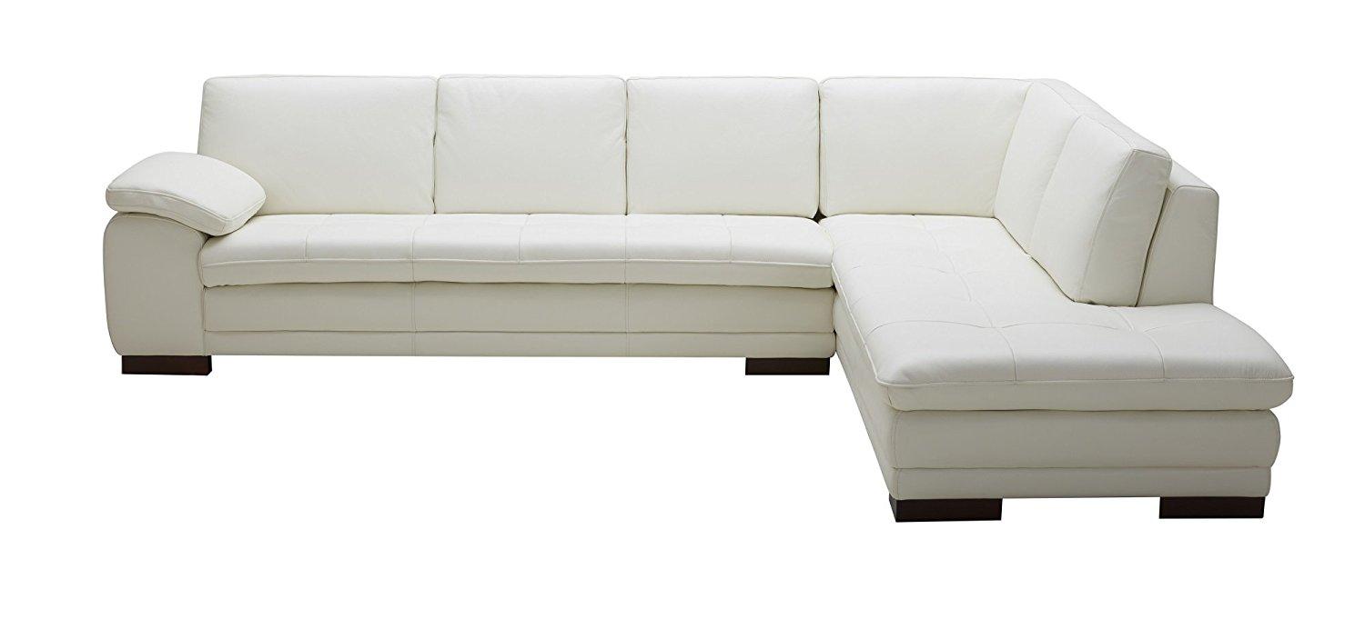 

    
625 Italian Leather Sectional in White RHC Modern J&M
