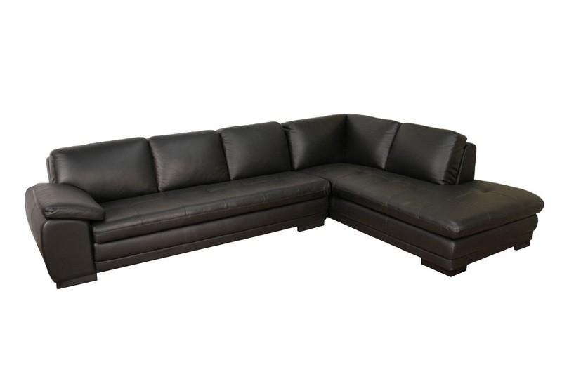 

    
625 Italian Leather Sectional RHC in Black Modern J&M
