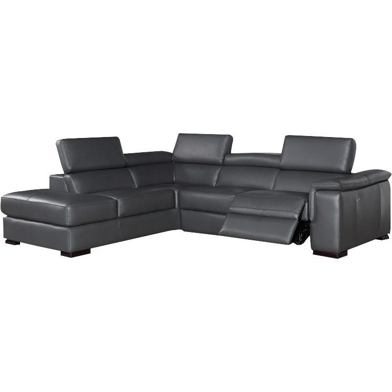 Contemporary Reclining Sectional Agata SKU18204 in Gray Leather
