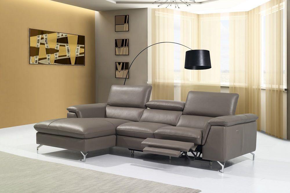 

    
J&M Angela Modern Sectional Recliner Taupe Premium Leather Sofa Left Hand Facing
