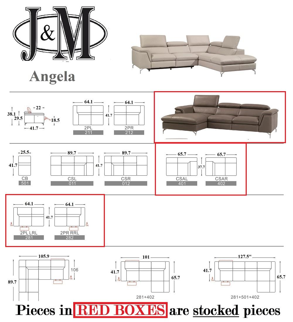 

    
J&M Furniture Angela  Taupe SKU18207-LHC

