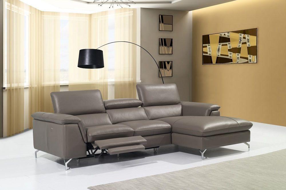 

    
J&M Angela Modern Sectional Recliner Taupe Premium Leather Sofa Right Hand Facing
