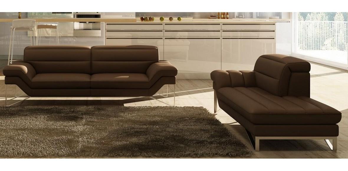 

    
J&M Astro Contemporary Chocolate Premium Italian Leather Living Room Set 2Pcs

