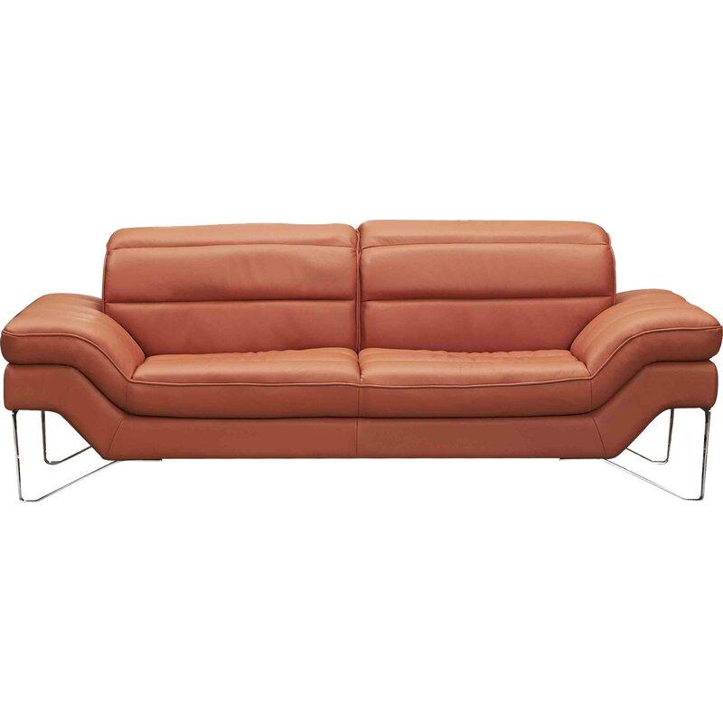 

    
Pumpkin Premium Italian Leather Sofa Contemporary J&M Astro
