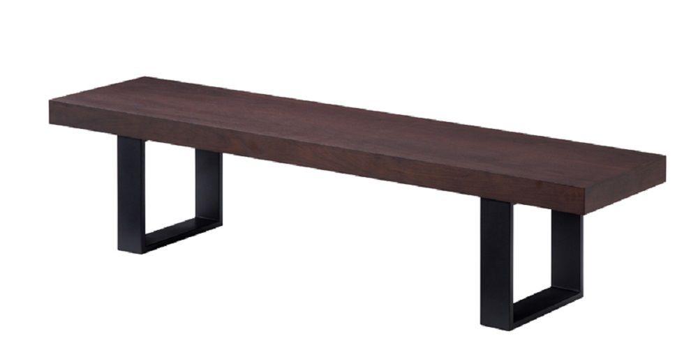 

    
J&M Block Contemporary Style Bench in Dark Walnut With Stainless Steel Legs

