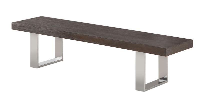 

    
J&M Block Contemporary Style Bench in Grey Elm With Stainless Steel Legs
