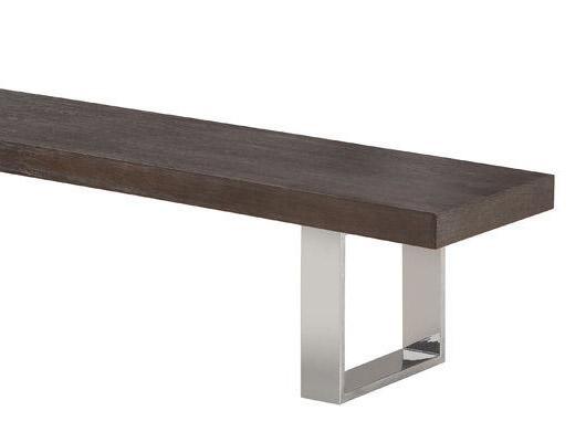

    
J&M Block Contemporary Style Bench in Grey Elm With Stainless Steel Legs

