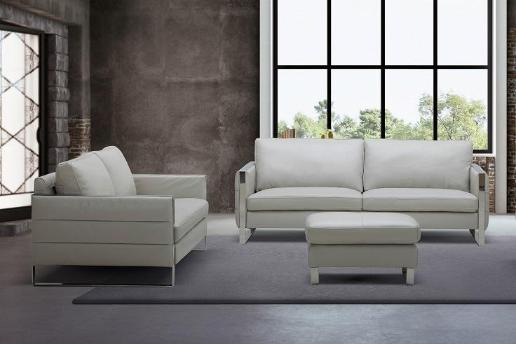 

    
SKU18723 -Set-2 Light Grey Italian Leather Sofa & Loveseat Set 2 Pcs Contemporary J&M Constantin
