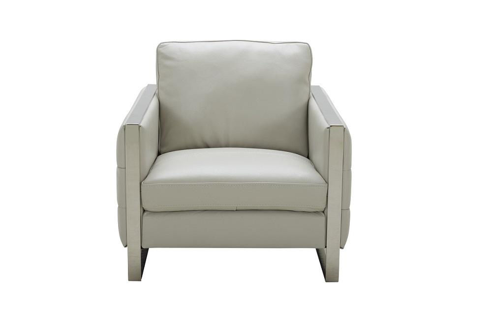 

                    
Buy Light Grey Italian Leather Sofa Set 3 Pcs Contemporary J&M Constantin
