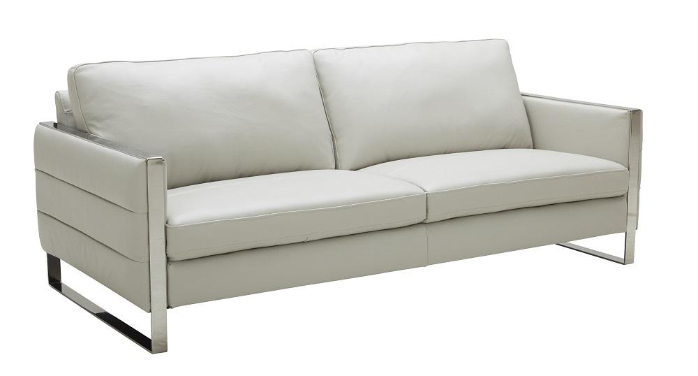 

    
Light Grey Italian Leather Sofa Contemporary J&M Constantin
