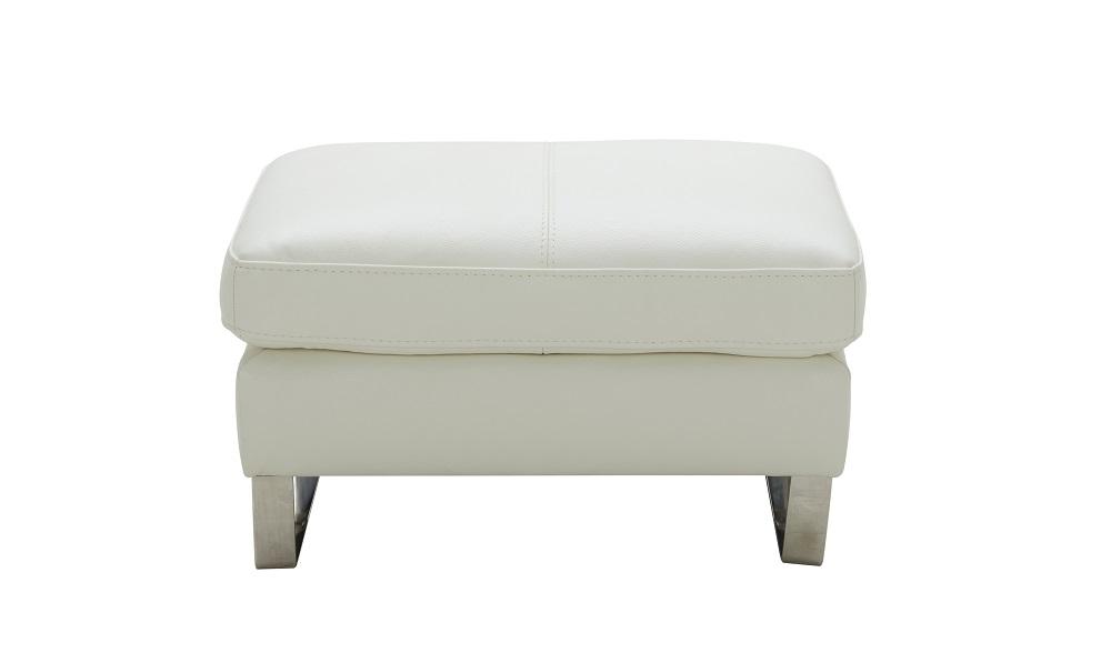 

    
 Order  White Italian Leather Sofa Set w/Ottoman 4 Pcs Contemporary J&M Constantin
