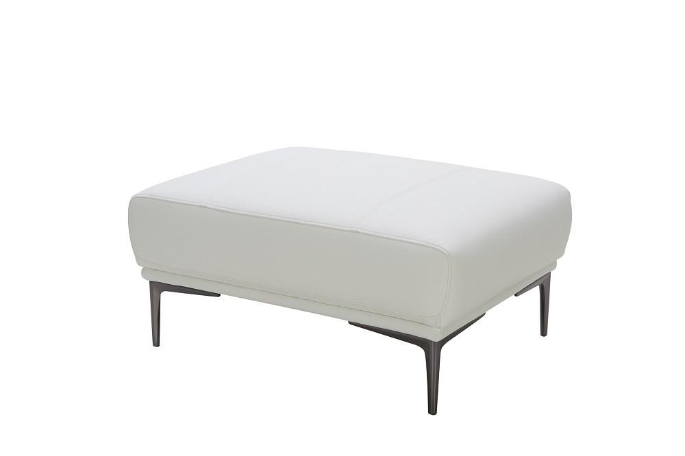 

    
 Order  White Premium Italian Leather Sofa Set w/Ottoman 4Pcs Modern J&M Davos
