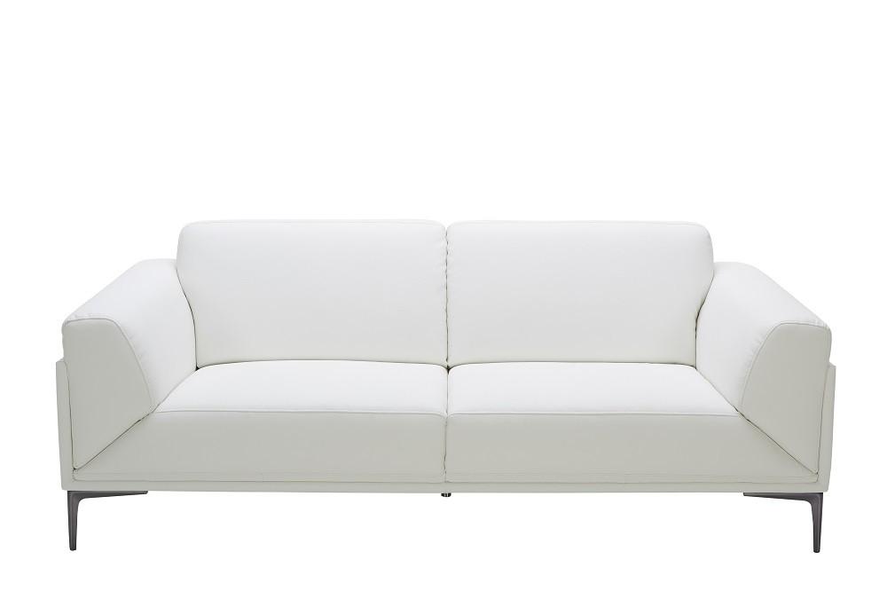 

    
White Premium Italian Leather Sofa Modern J&M Davos
