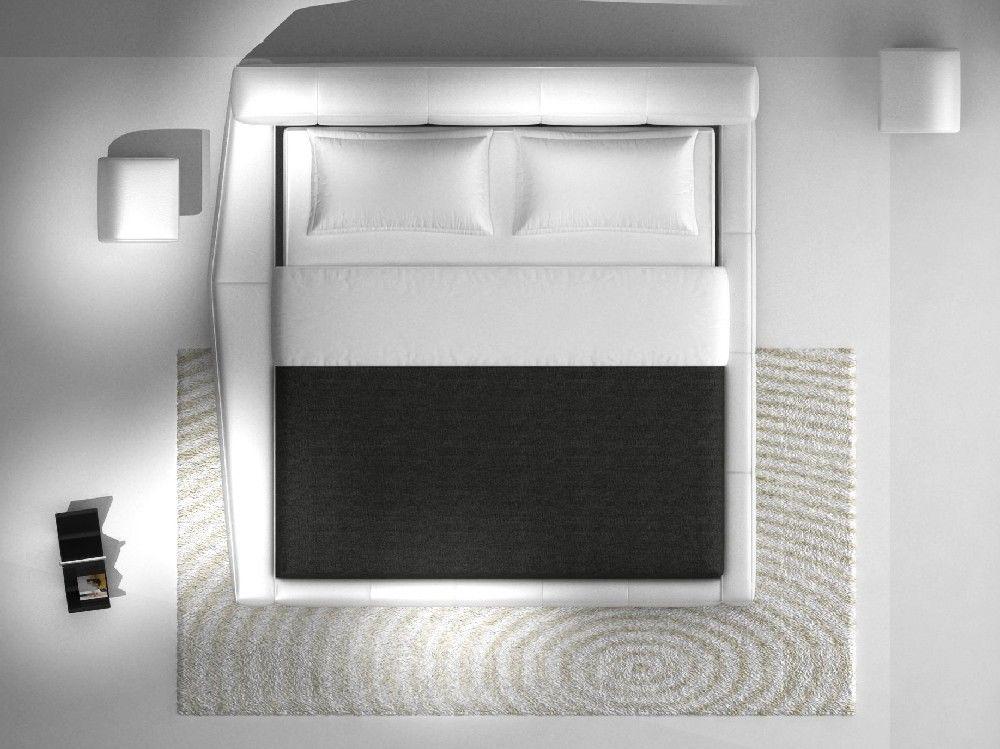 

    
White Eco Leather King Size Platform Bed Set 3Pcs Contemporary J&M Dream
