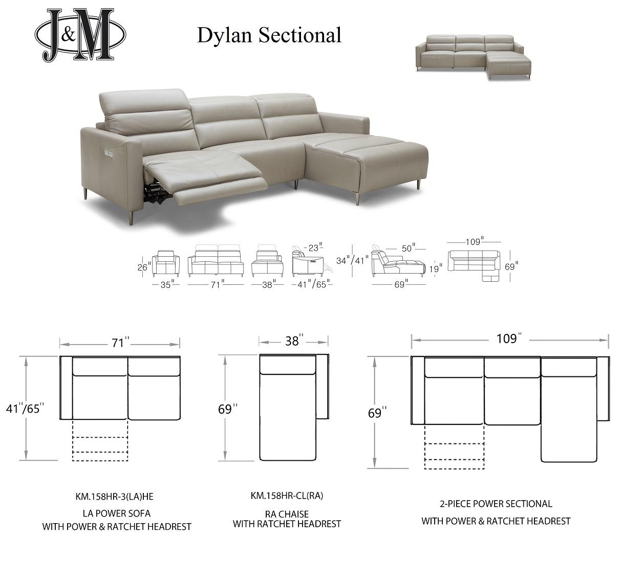 

    
SKU18543-RHC J&M Furniture Reclining Sectional
