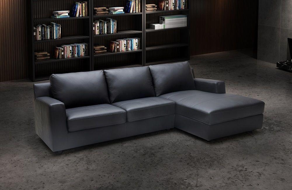 

    
Premium Grey Leather Sectional Sleeper Sofa RHC Modern J&M Elizabeth
