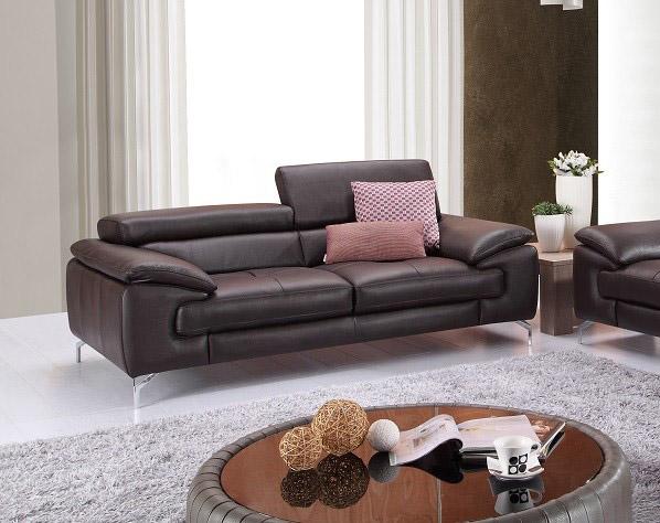 

    
Coffee Italian Premium Genuine Leather Sofa Set 2Pcs Contemporary J&M A973
