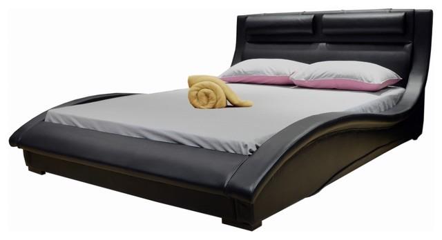 

    
J&M Furniture Wave Platform Bed Black SKU178361-EK-Bed
