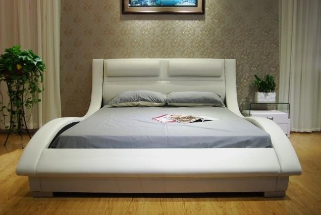 

                    
J&M Furniture Wave Platform Bed White Leatherette Purchase 
