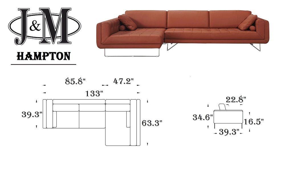 

                    
J&M Furniture Hampton Sectional Sofa Orange Leather Purchase 
