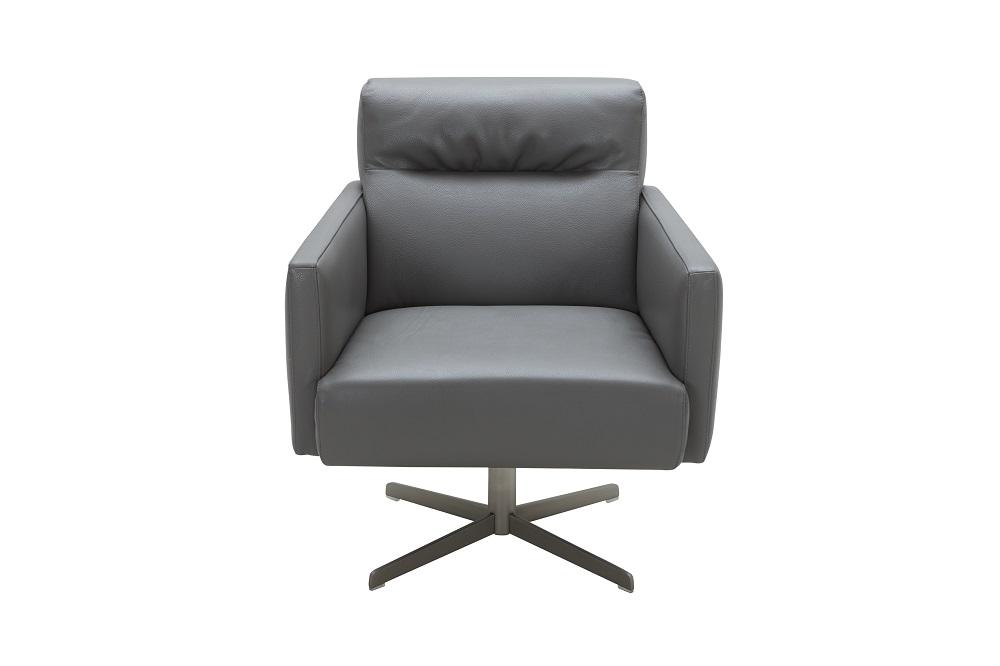 

    
J&M Jaeger Contemporary Grey Premium Italian Leather Upholstery Accent Chair
