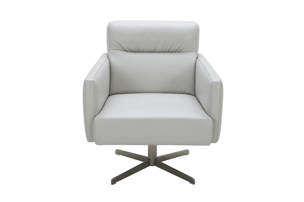 

    
J&M Jaeger Modern Light Grey Premium Italian Leather Upholstery Accent Chair
