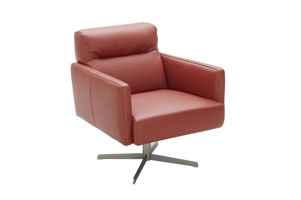 

    
J&M Jaeger Modern Pumpkin Premium Italian Leather Upholstery Accent Chair
