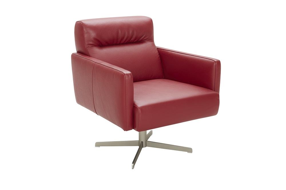 

    
J&M Jaeger Modern Red Premium Italian Leather Upholstery Accent Chair
