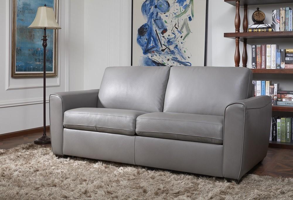 

    
Grey Premium Leather Foam Mattress Sofa Sleeper Contemporary J&M Jasper
