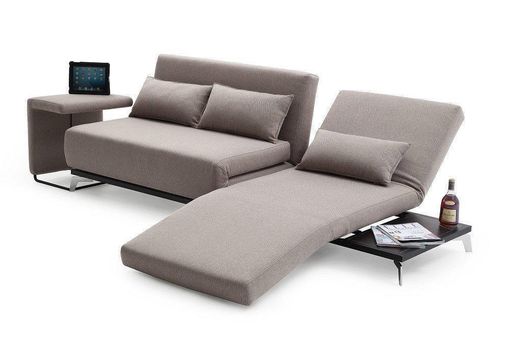 Contemporary Sofa bed JH033 SKU17850 in Gray Fabric