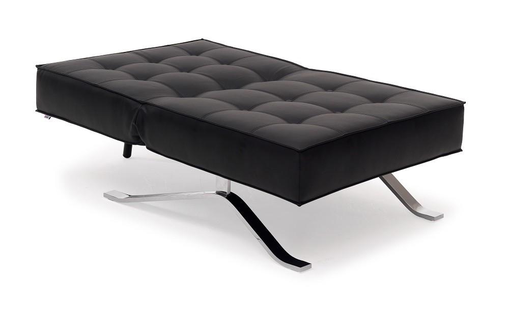 

    
SKU17901-Set-2 Black Faux Leather Sofa Bed & Chair Set 2Pcs Contemporary J&M JK044
