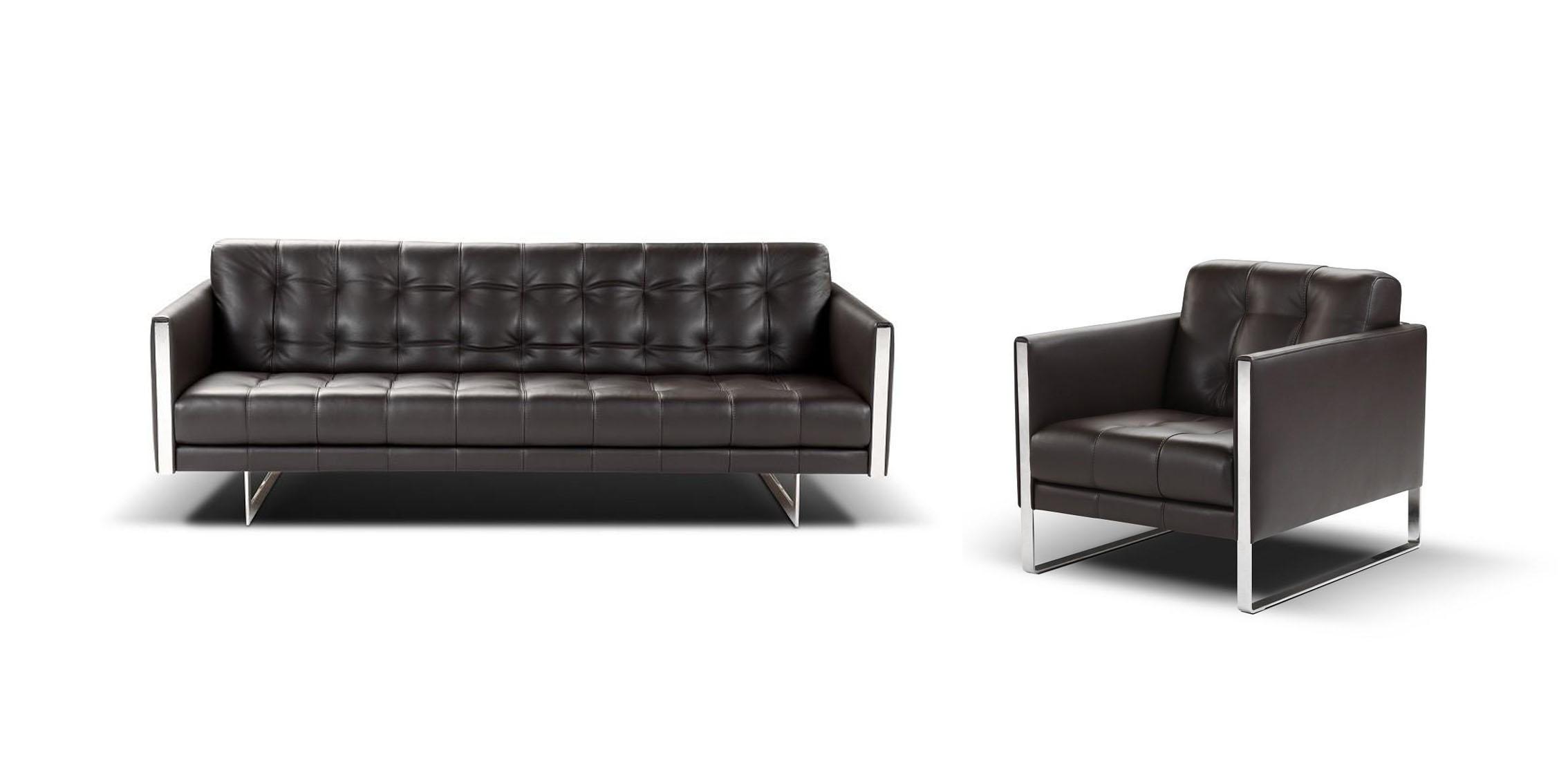 

    
Mocha Premium Italian Leather Sofa Set 2Pcs Modern by Nicoletti J&M Juliet
