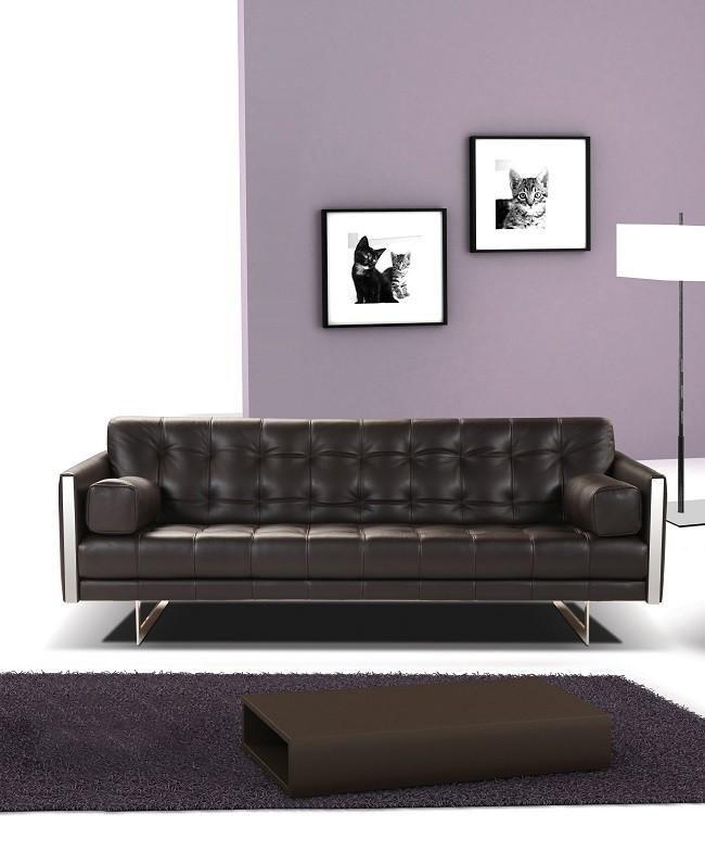 

    
Mocha Premium Italian Leather Sofa Modern by Nicoletti J&M Juliet

