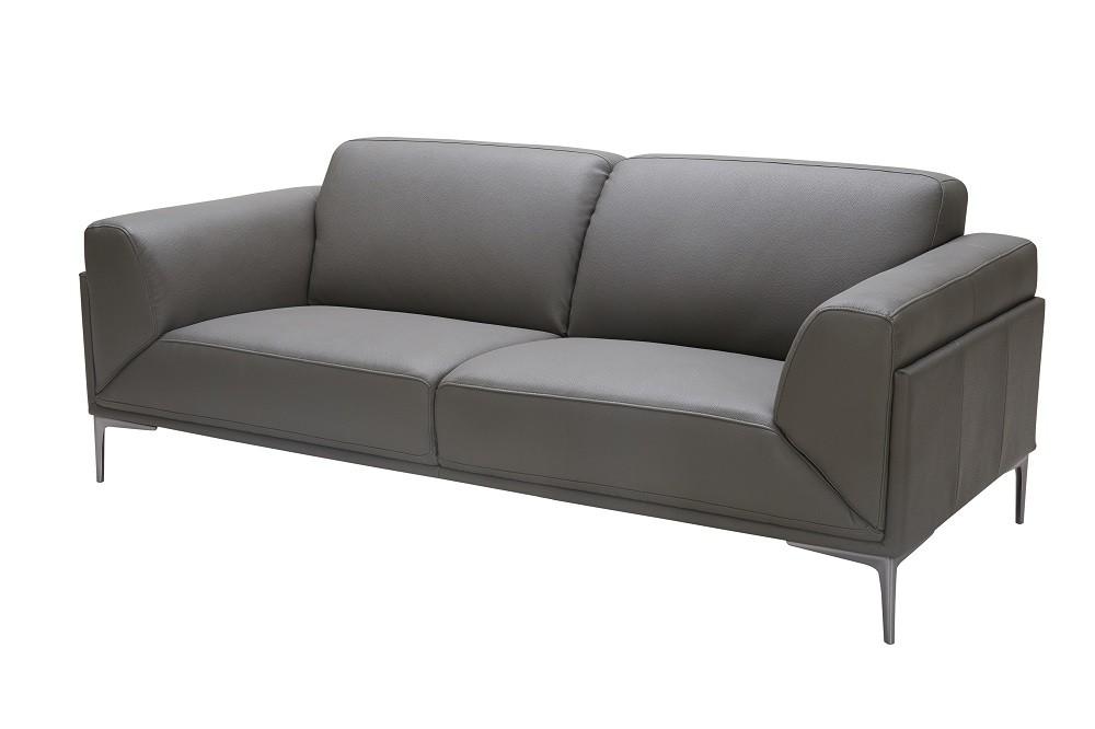 

    
Grey Premium Italian Leather Sofa Set 3Pcs Modern J&M King

