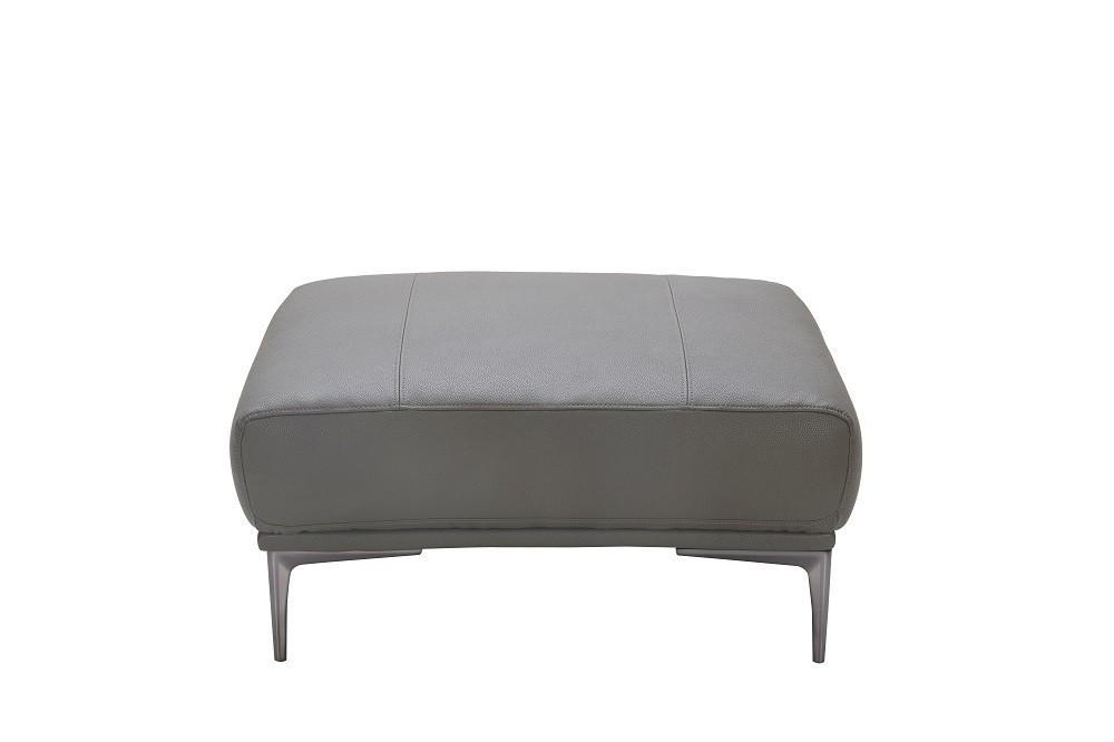 

    
SKU18250-Set-4 Grey Premium Italian Leather Sofa Set w/Ottoman 4Pcs Modern J&M King
