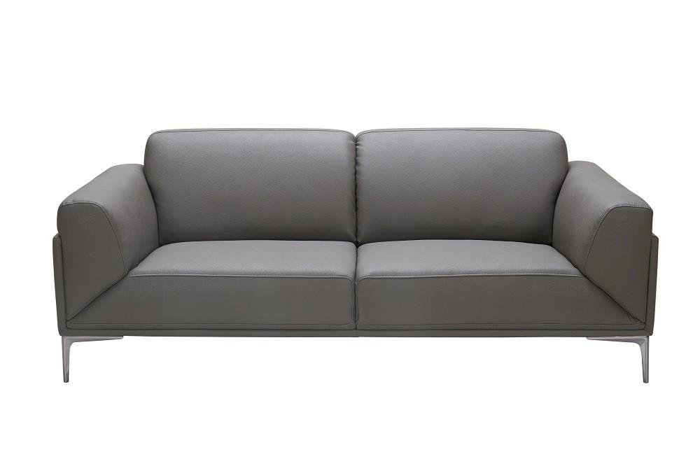 

    
Modern Grey Premium Italian Leather Living Room Sofa J&M King

