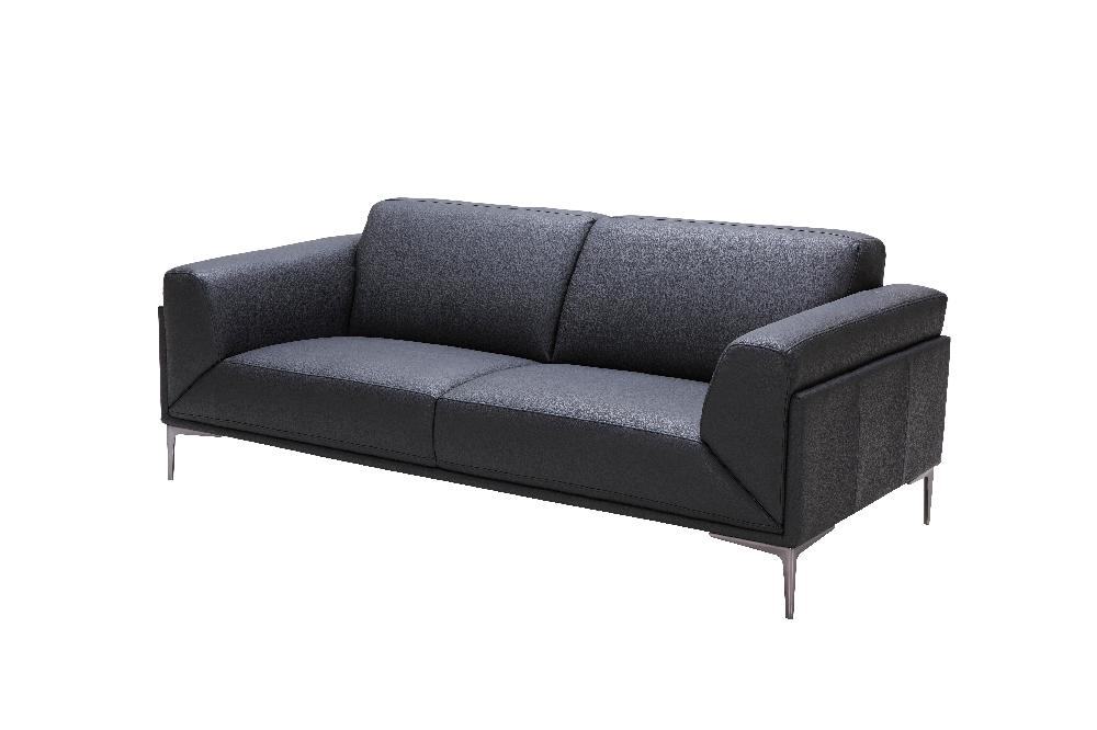 

    
Black Premium Italian Leather Sofa Set 3 Pcs Modern J&M Knight
