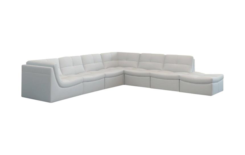 

    
White Leather Modular Sectional Living Room Set 7 Pcs Modern J&M Lego
