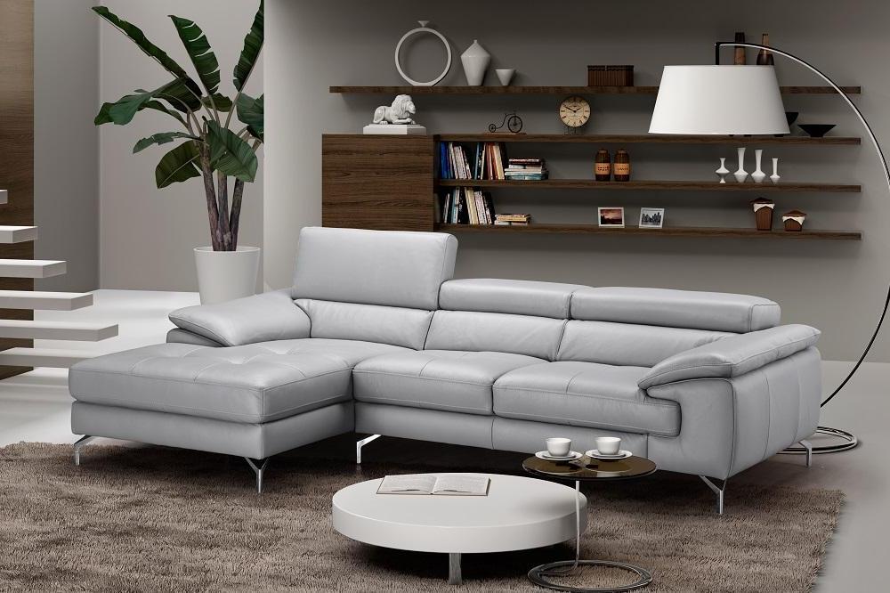 

    
Grey Premium Italian Leather Sectional Sofa LHC Modern J&M Liam
