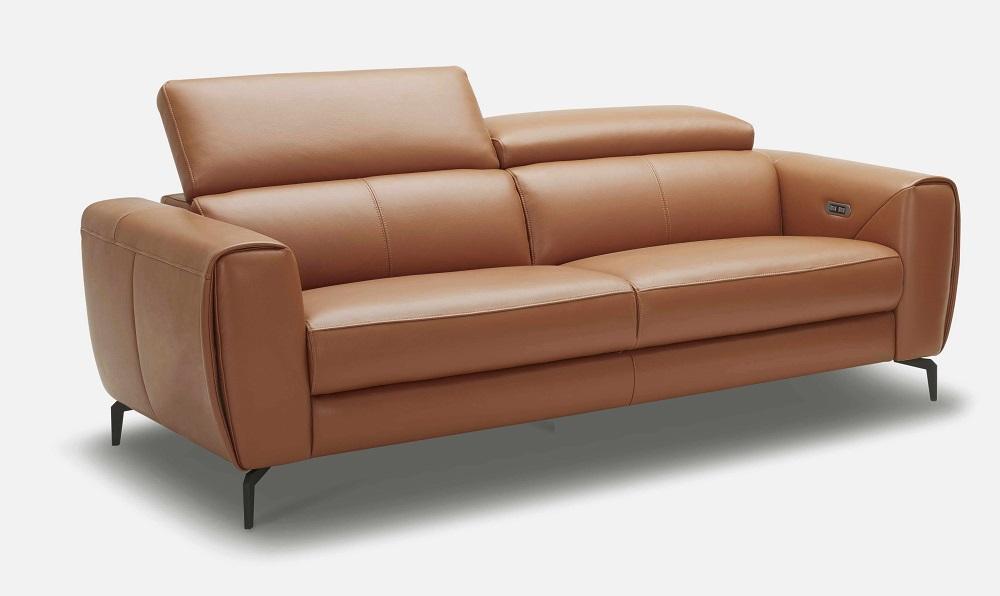 Contemporary, Modern Reclining Sofa Lorenzo SKU1882411 in Caramel Italian Leather