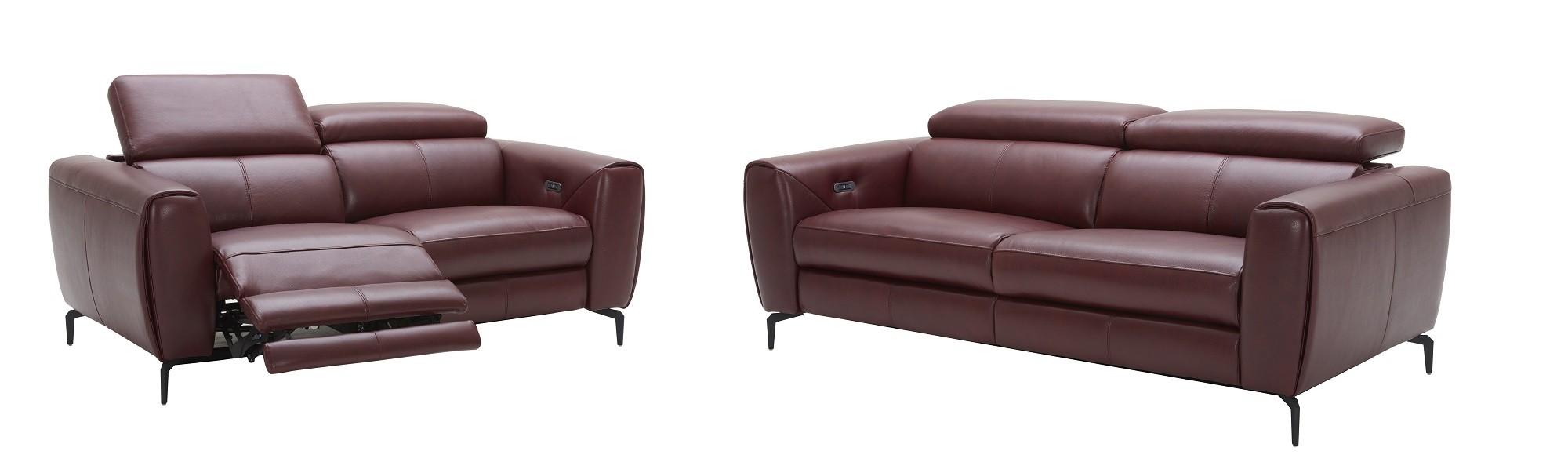 

    
Modern Motion Living Room Sofa Set 2Pcs in MERLOT J&M Lorenzo
