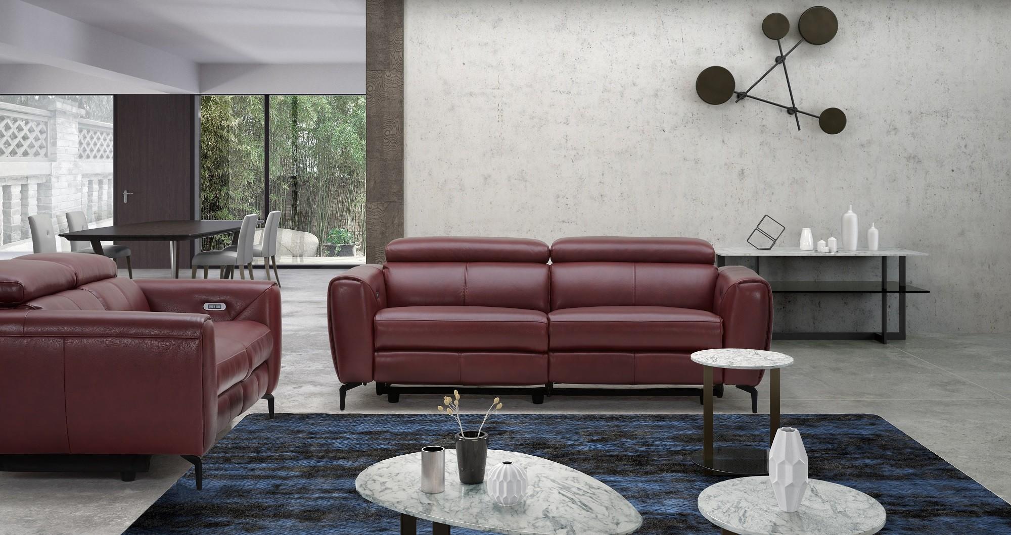 

    
Modern Motion Living Room Sofa Set 2Pcs in MERLOT J&M Lorenzo
