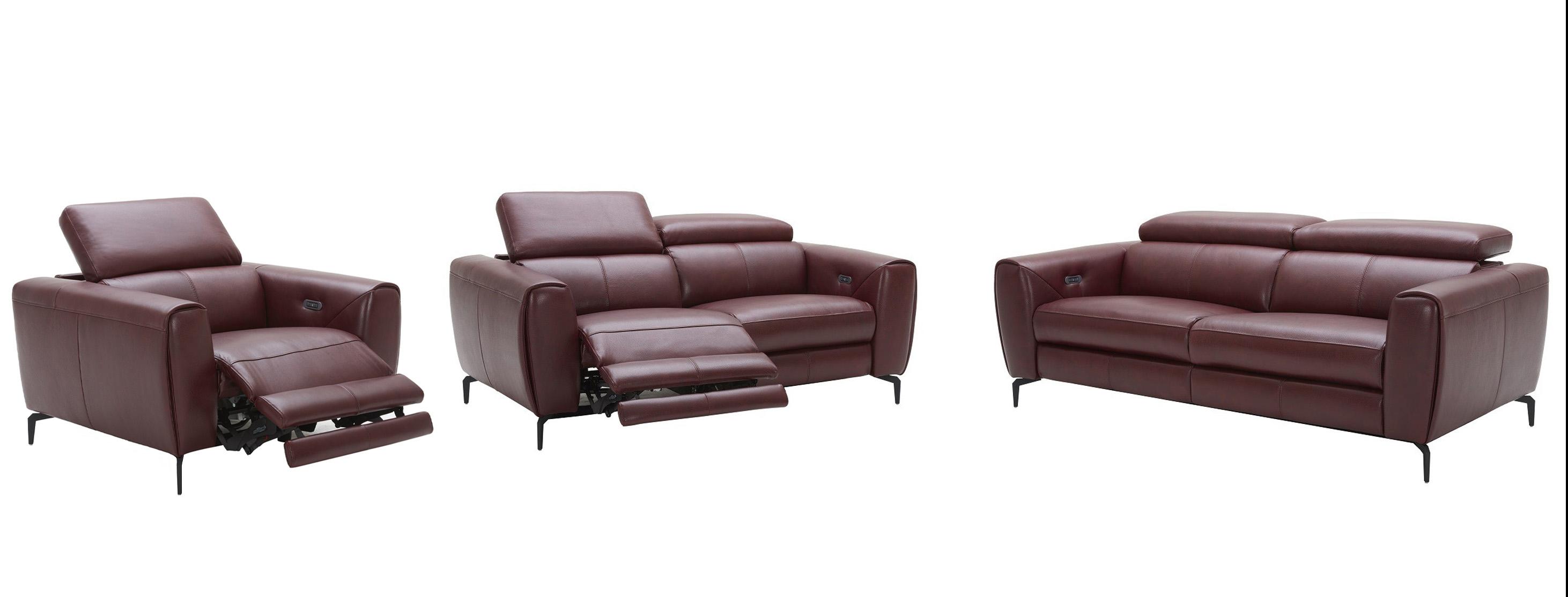 

    
Modern Motion Living Room Sofa Set 3Pcs in MERLOT J&M Lorenzo
