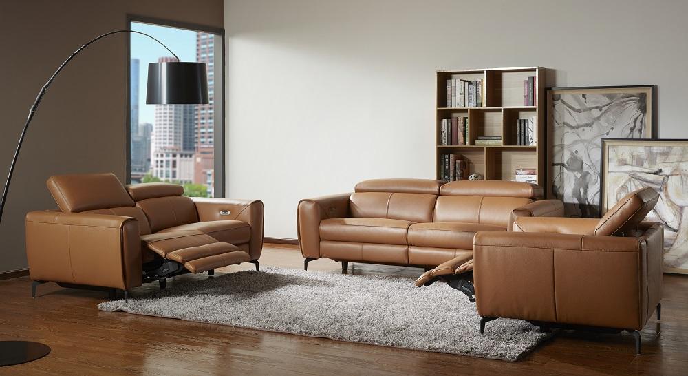 

    
J&M Lorenzo Modern Motion Living Room Sofa Set in Caramel 3Pcs
