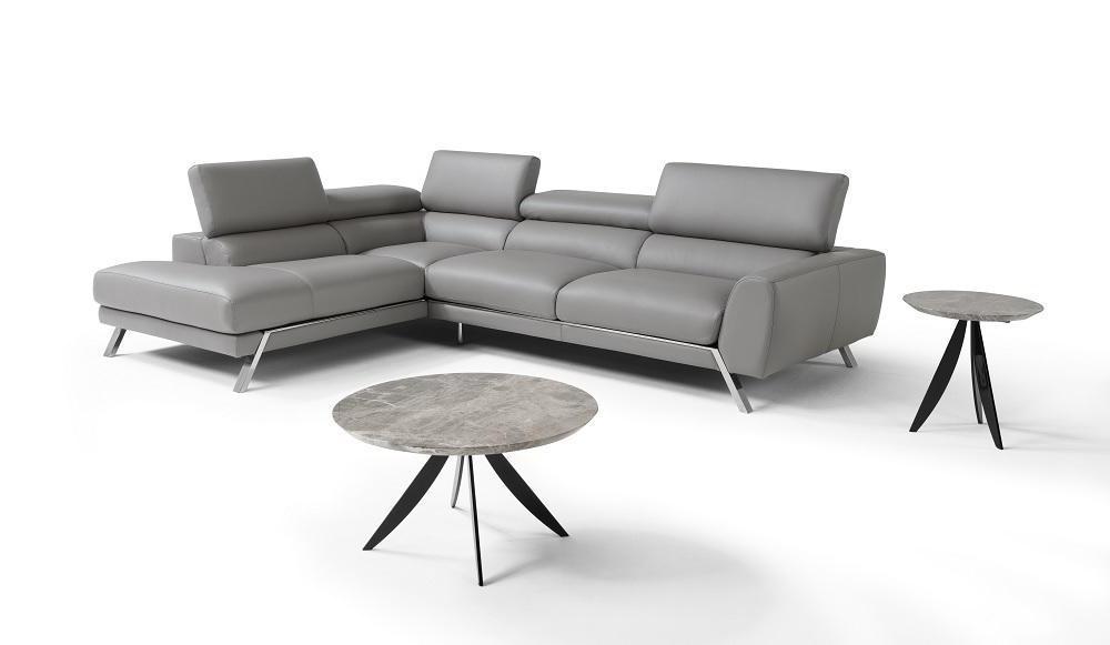 

    
Modern Premium Grey Italian Leather Sectional Sofa LHC J&M Mood
